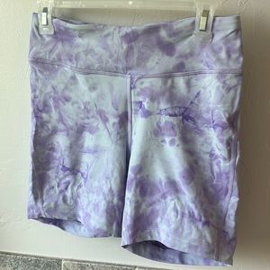 Outdoor voices biker shorts purple tie die size medium